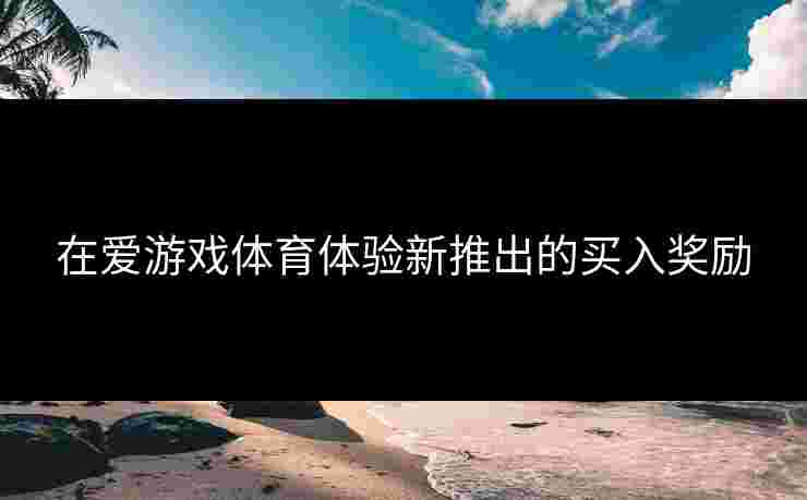 在爱游戏体育体验新推出的买入奖励