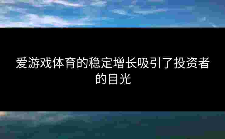 爱游戏体育的稳定增长吸引了投资者的目光