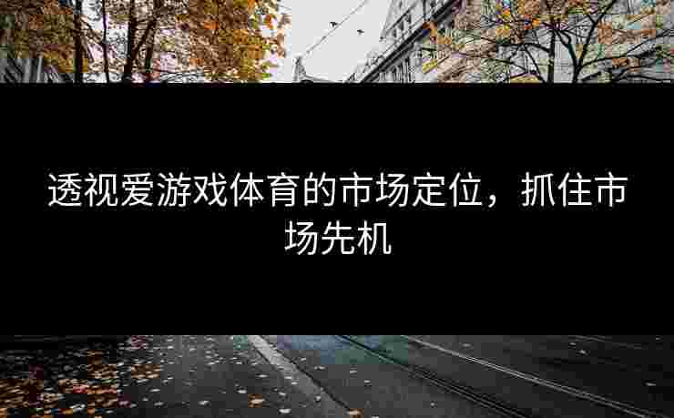 透视爱游戏体育的市场定位，抓住市场先机