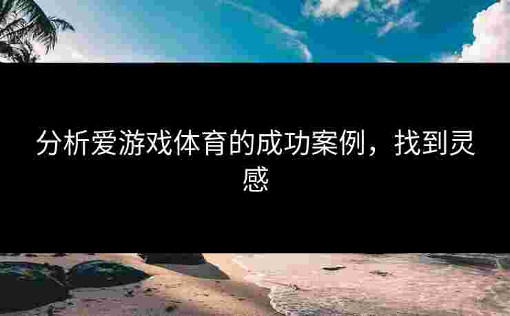 分析爱游戏体育的成功案例，找到灵感